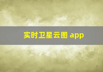 实时卫星云图 app